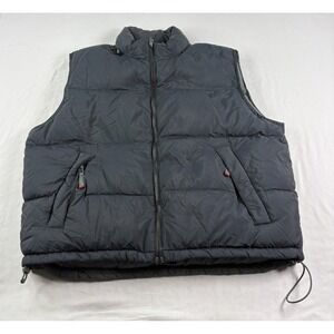 American Eagle Puffer Vest Mens XL Black Down Filled Full Zip Sleeveless Jacket